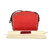 Valentino Garavani Rockstud Camera Stud Bag Red